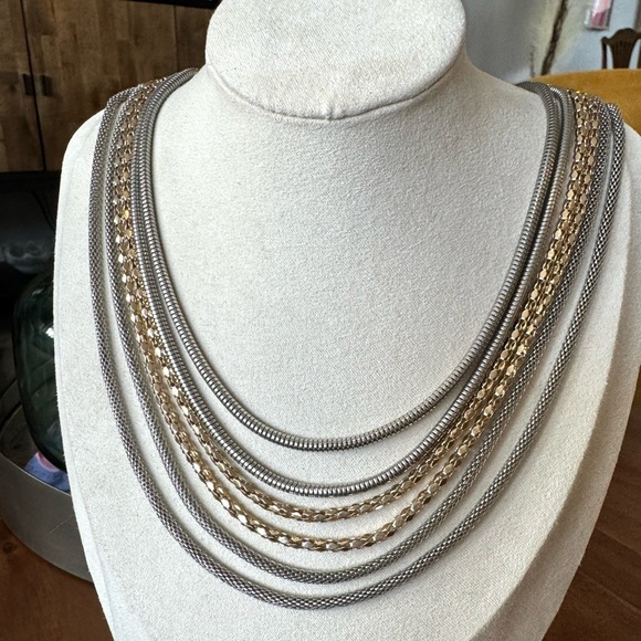 Charming Charlie Multi Strand Chain Necklace - Picture 3 of 9